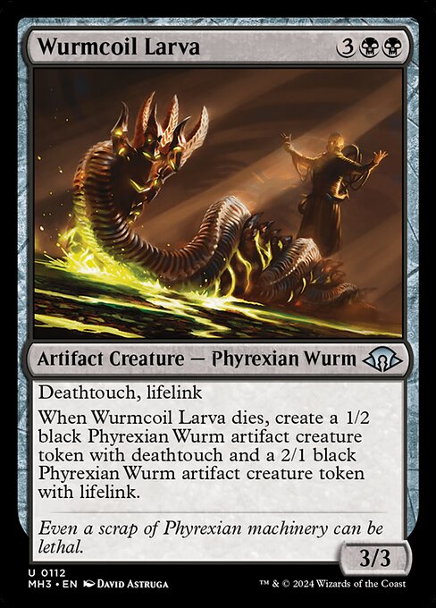 naokuroshop MTG [MH3][0112][黒][U][EN][ワームとぐろの幼生/Wurmcoil Larva] NM