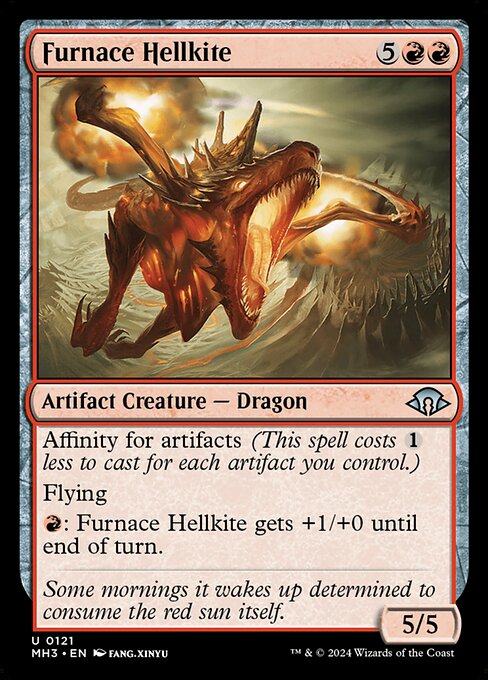 naokuroshop MTG [MH3][0121][赤][U][EN][焼炉のヘルカイト/Furnace Hellkite]（foil） NM