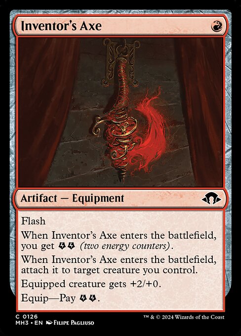 naokuroshop MTG [MH3][0126][赤][C][EN][発明者の斧/Inventor's Axe]（foil） NM