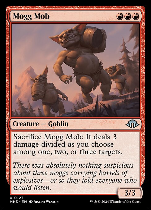 naokuroshop MTG [MH3][0127][赤][U][EN][モグの群衆/Mogg Mob]（foil） NM