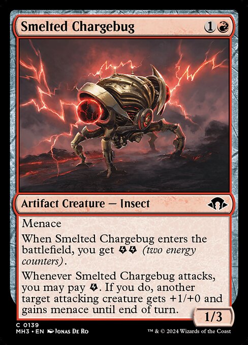 naokuroshop MTG [MH3][0139][赤][C][EN][精錬された蓄電虫/Smelted Chargebug] NM