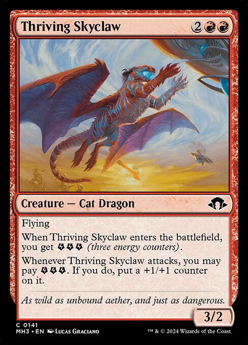 naokuroshop MTG [MH3][0141][赤][C][EN][興隆する空爪/Thriving Skyclaw]（foil） NM