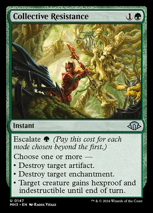 naokuroshop MTG [MH3][0147][緑][U][EN][集団的防衛/Collective Resistance]（foil） NM