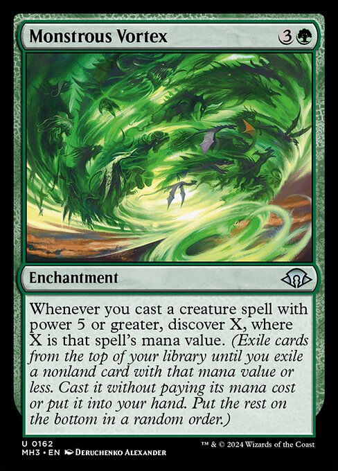 naokuroshop MTG [MH3][0162][緑][U][EN][怪物渦/Monstrous Vortex]（foil） NM