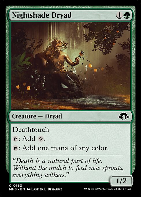 naokuroshop MTG [MH3][0163][緑][C][EN][ベラドンナのドライアド/Nightshade Dryad] NM