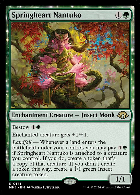 naokuroshop MTG [MH3][0171][緑][R][EN][春心のナントゥーコ/Springheart Nantuko]（foil） NM