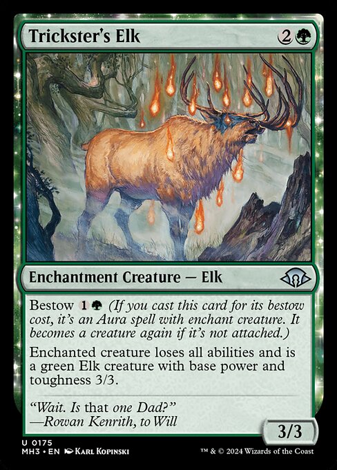 naokuroshop MTG [MH3][0175][緑][U][EN][トリックスターの大鹿/Trickster's Elk]（foil） NM