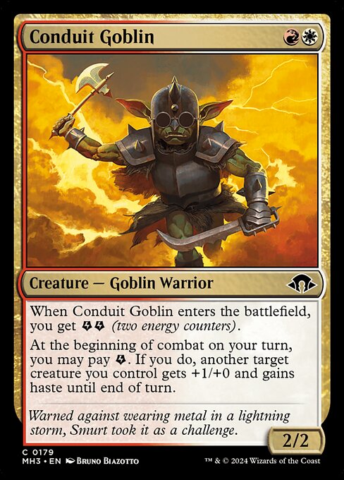 naokuroshop MTG [MH3][0179][多][C][EN][電達ゴブリン/Conduit Goblin]（foil） NM