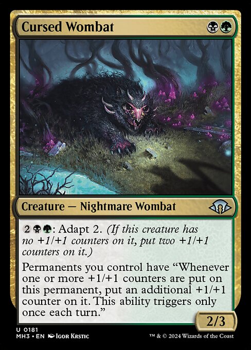 naokuroshop MTG [MH3][0181][多][U][EN][呪われたウォンバット/Cursed Wombat]（foil） NM