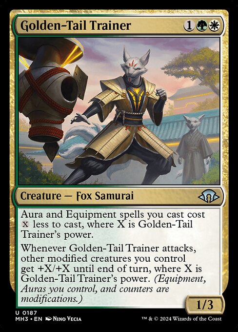 naokuroshop MTG [MH3][0187][多][U][EN][金之尾の教練者/Golden-Tail Trainer]（foil） NM