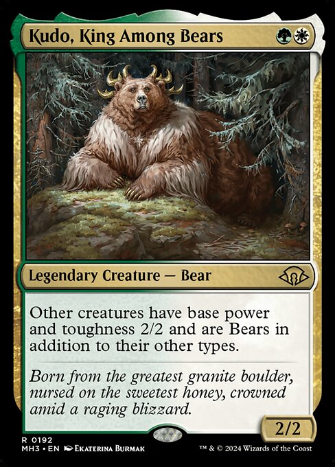 naokuroshop MTG [MH3][0192][多][R][EN][熊の中の王、クードー/Kudo, King Among Bears]（foil） NM