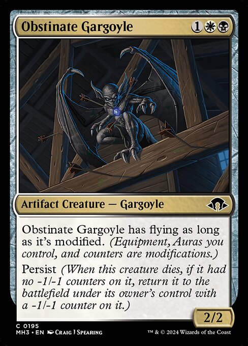 naokuroshop MTG [MH3][0195][多][C][EN][執拗なガーゴイル/Obstinate Gargoyle] NM