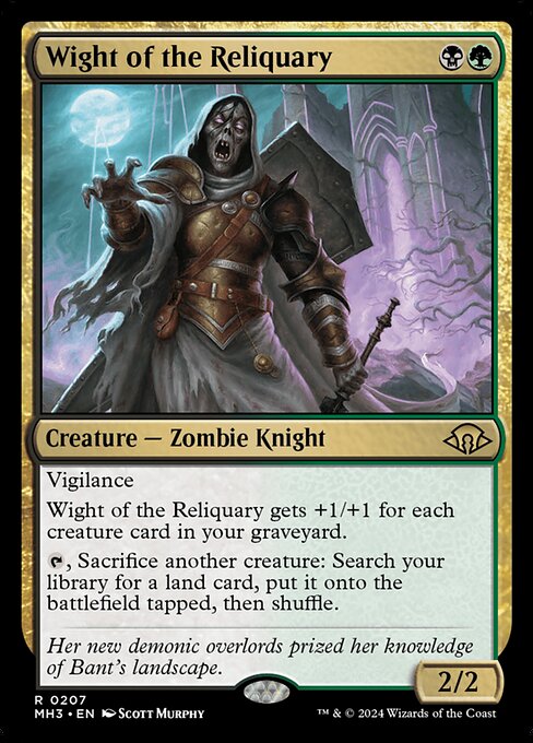 naokuroshop MTG [MH3][0207][多][R][EN][聖遺のワイト/Wight of the Reliquary]（foil） NM