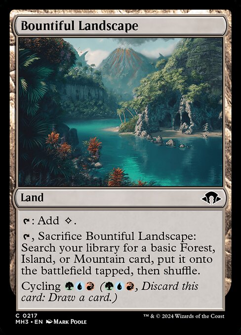 naokuroshop MTG [MH3][0217][土地][C][EN][豊潤地帯/Bountiful Landscape]（foil） NM