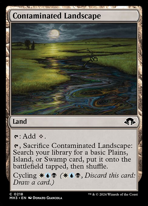 naokuroshop MTG [MH3][0218][土地][C][EN][汚染地帯/Contaminated Landscape]（foil） NM