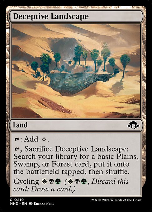 naokuroshop MTG [MH3][0219][土地][C][EN][欺罔地帯/Deceptive Landscape]（foil） NM