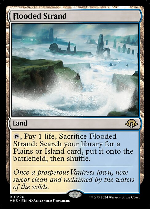 naokuroshop MTG [MH3][0220][土地][R][EN][溢れかえる岸辺/Flooded Strand]（foil） NM