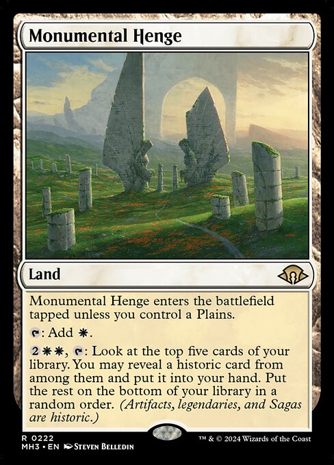 naokuroshop MTG [MH3][0222][土地][R][EN][記念碑的列石/Monumental Henge] NM