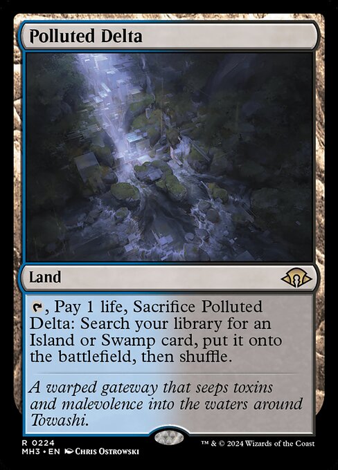 naokuroshop MTG [MH3][0224][土地][R][EN][汚染された三角州/Polluted Delta]（foil） NM