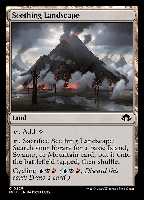 naokuroshop MTG [MH3][0225][土地][C][EN][煮沸地帯/Seething Landscape]（foil） NM