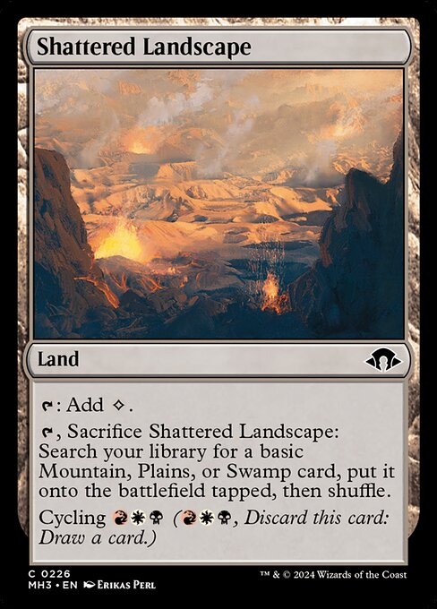 naokuroshop MTG [MH3][0226][土地][C][EN][被災地帯/Shattered Landscape] NM