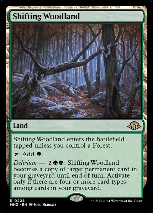 naokuroshop MTG [MH3][0228][土地][R][EN][変容する森林/Shifting Woodland]（foil） NM