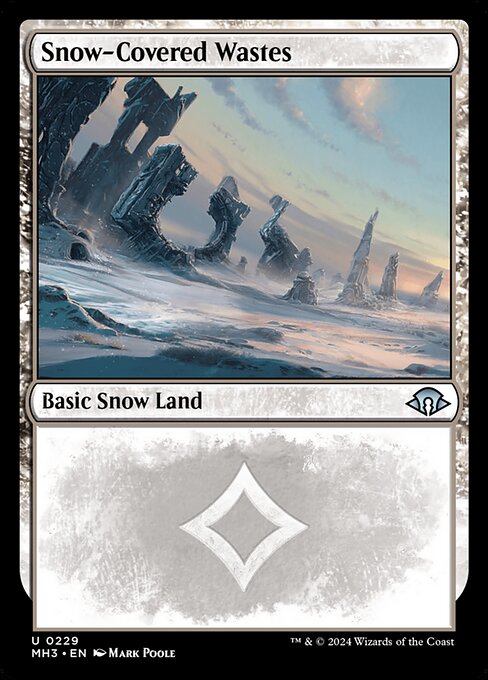 naokuroshop MTG [MH3][0229][土地][U][EN][冠雪の荒地/Snow-Covered Wastes]（foil） NM