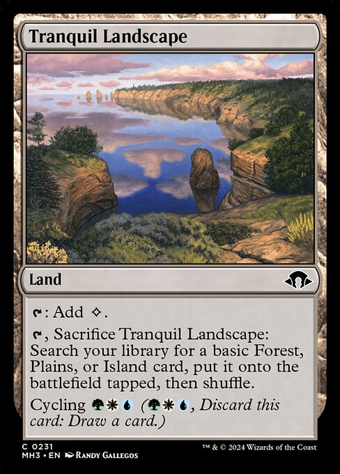 naokuroshop MTG [MH3][0231][土地][C][EN][安息地帯/Tranquil Landscape]（foil） NM