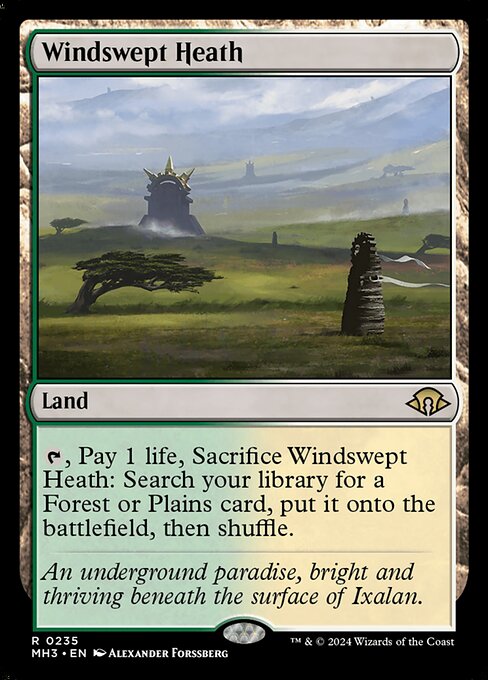 naokuroshop MTG [MH3][0235][土地][R][EN][吹きさらしの荒野/Windswept Heath]（foil） NM