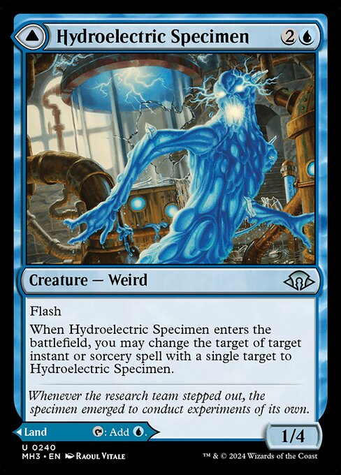 naokuroshop MTG [MH3][0240][青][U][EN][水力発電の検体/Hydroelectric Specimen]（foil） NM