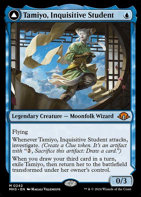 naokuroshop MTG [MH3][0242][青][M][EN][知りたがりの学徒、タミヨウ/Tamiyo, Inquisitive Student]（foil） NM