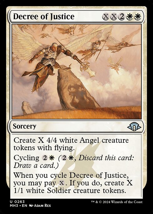 naokuroshop MTG [MH3][0263][白][U][EN][正義の命令/Decree of Justice] NM