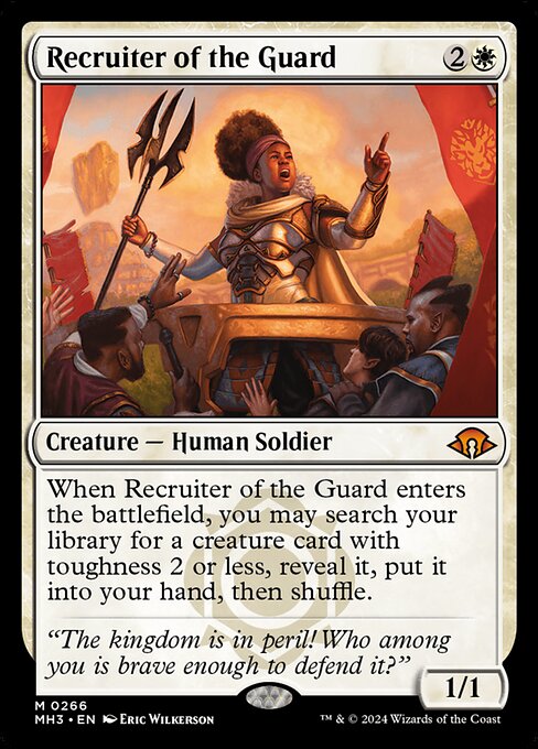 naokuroshop MTG [MH3][0266][白][M][EN][護衛募集員/Recruiter of the Guard]（foil） NM