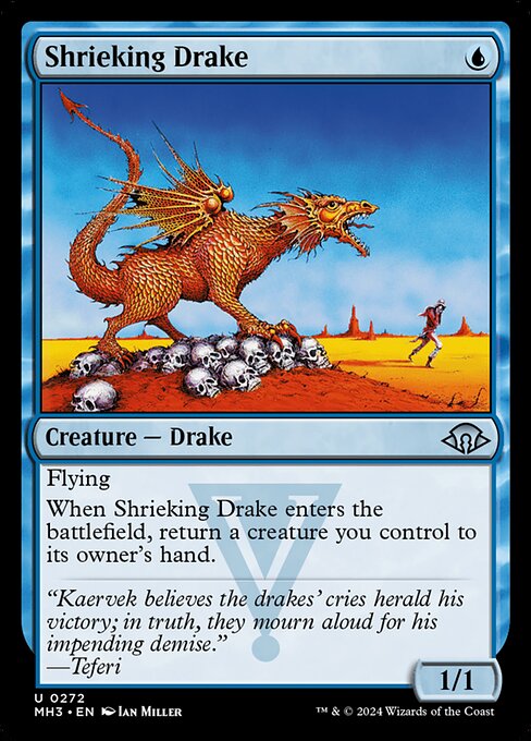 naokuroshop MTG [MH3][0272][青][U][EN][金切り声のドレイク/Shrieking Drake]（foil） NM