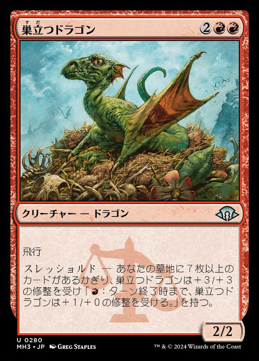 naokuroshop MTG [MH3][0280][赤][U][JP][巣立つドラゴン/Fledgling Dragon] NM