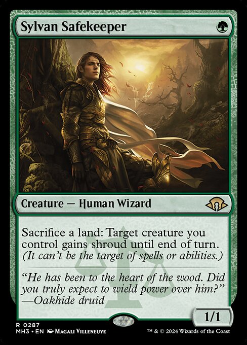 naokuroshop MTG [MH3][0287][緑][R][EN][森を護る者/Sylvan Safekeeper] NM