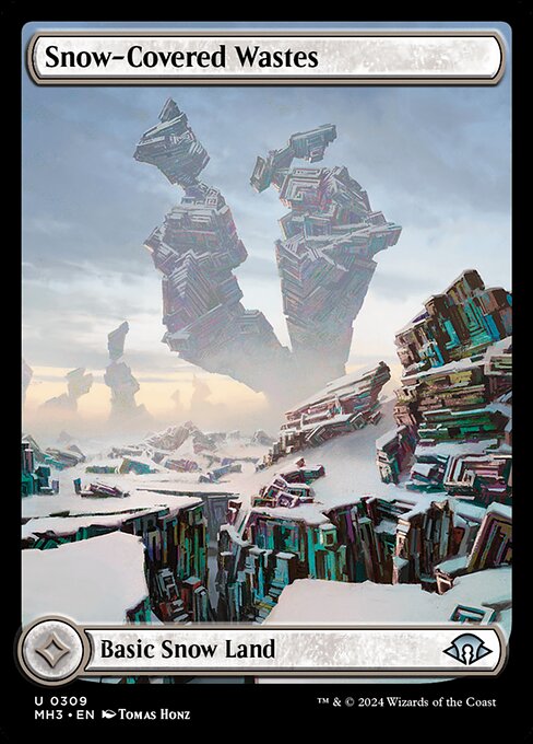 naokuroshop MTG [MH3][0309][土地][U][EN][冠雪の荒地/Snow-Covered Wastes]（foil） NM