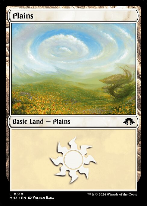 naokuroshop MTG [MH3][0310][土地][C][EN][平地/Plains]（foil） NM