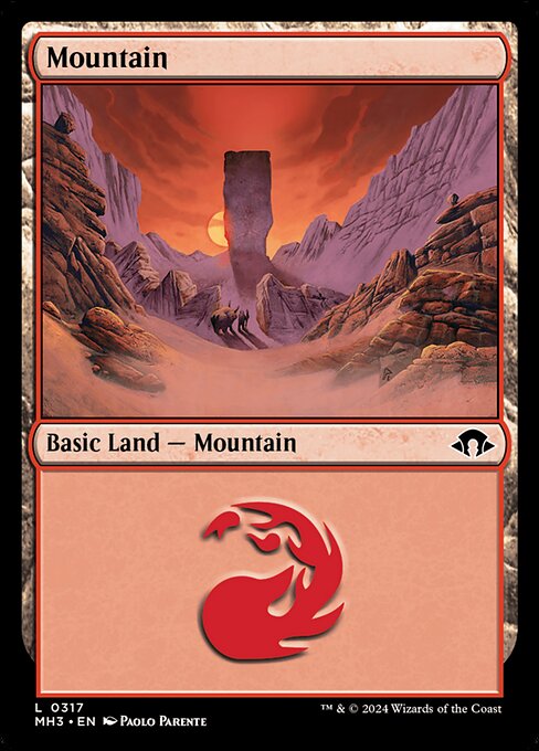 naokuroshop MTG [MH3][0317][土地][C][EN][山/Mountain]（foil） NM