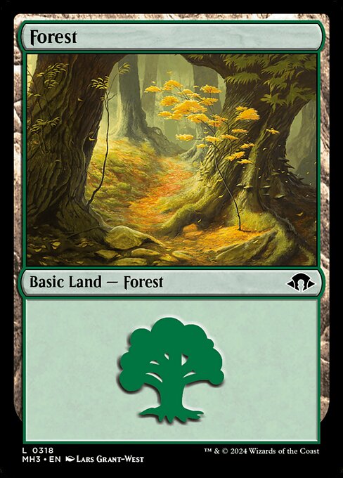 naokuroshop MTG [MH3][0318][土地][C][EN][森/Forest]（foil） NM