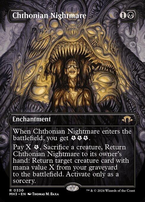 naokuroshop MTG [MH3][0330][黒][R][EN][黄泉帰る悪夢/Chthonian Nightmare] NM