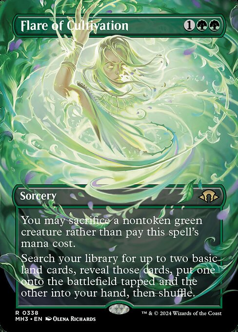 naokuroshop MTG [MH3][0338][緑][R][EN][耕作の閃光/Flare of Cultivation]（foil） NM