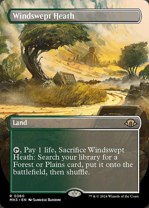 naokuroshop MTG [MH3][0360][土地][R][EN][吹きさらしの荒野/Windswept Heath]（foil） NM