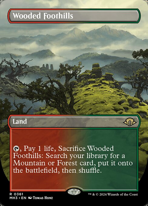 naokuroshop MTG [MH3][0361][土地][R][EN][樹木茂る山麓/Wooded Foothills] NM