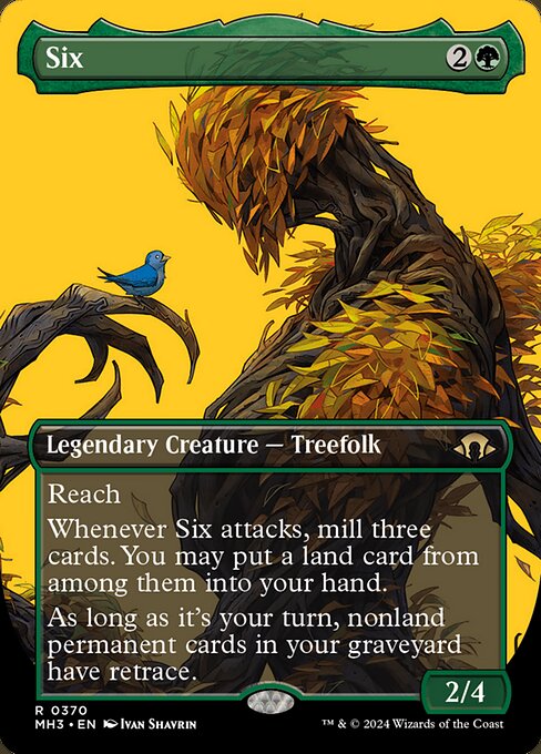 naokuroshop MTG [MH3][0370][緑][R][EN][六番/Six]（foil） NM