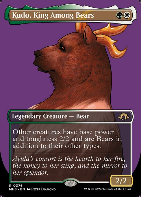 naokuroshop MTG [MH3][0376][多][R][EN][熊の中の王、クードー/Kudo, King Among Bears] NM