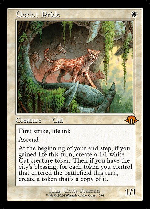 naokuroshop MTG [MH3][0394][白][M][EN][オセロットの群れ/Ocelot Pride]（foil） NM