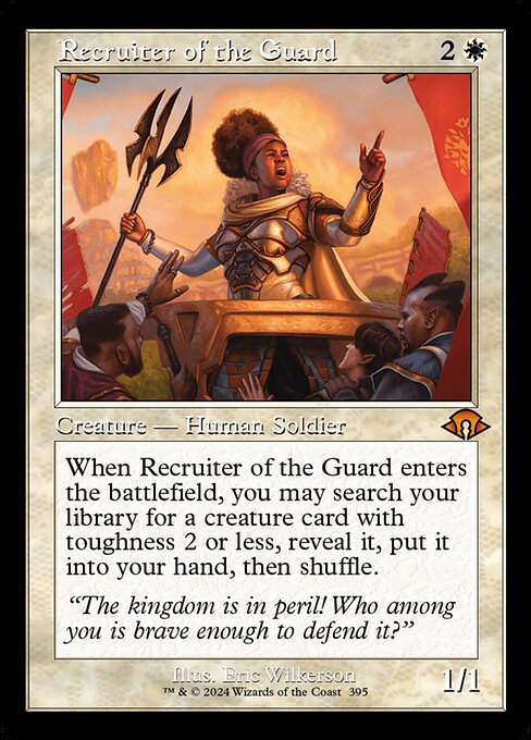 naokuroshop MTG [MH3][0395][白][M][EN][護衛募集員/Recruiter of the Guard]（foil） NM