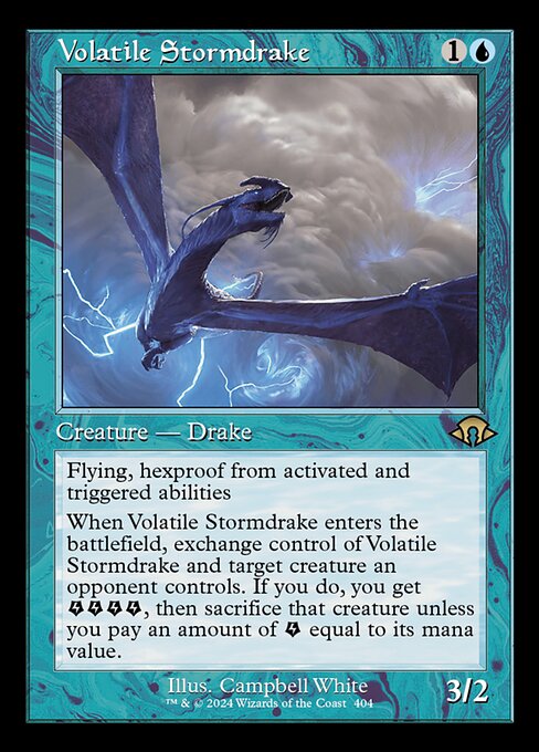 naokuroshop MTG [MH3][0404][青][R][EN][荒れ模様のストームドレイク/Volatile Stormdrake] NM