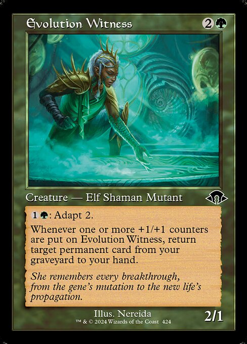 naokuroshop MTG [MH3][0424][緑][C][EN][進化の証人/Evolution Witness]（foil） NM